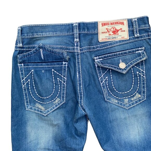 Vintage True Religion Jeans Size 38 JOEY SUPER T Blue - Picture 10 of 10